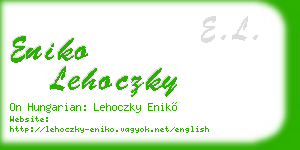 eniko lehoczky business card